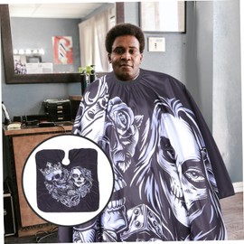 FRCOLOR Barber Cape for Adults Unisex Hair Cutting Cape Decorative Design Comfortable and Easy to Wear for Salon and Home Use for Men and Women