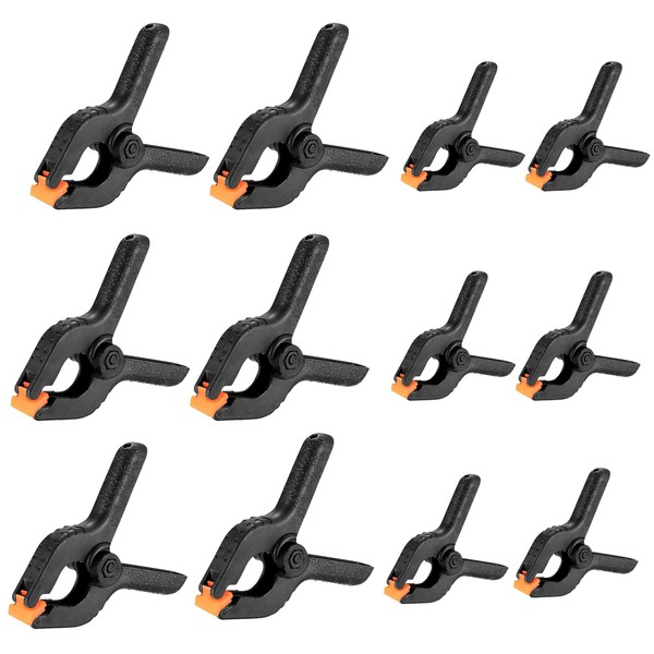 Pack of 12 Spring Clamps, 2 Inch/3 Inch High Performance