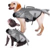 Kouser Dog Life Jacket Life Vest Flotation Device Silver WhaleDesign