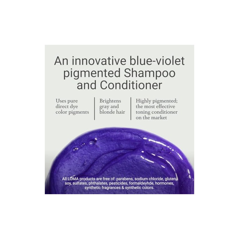 Loma Hair Care Violet Shampoo, Vanilla Bean/Blood Orange, 12 fl.