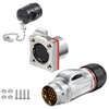 CNLINKO BD-24 24-Pin Industrial Waterproof Plug, IP68 Bullet Plug, Carbide