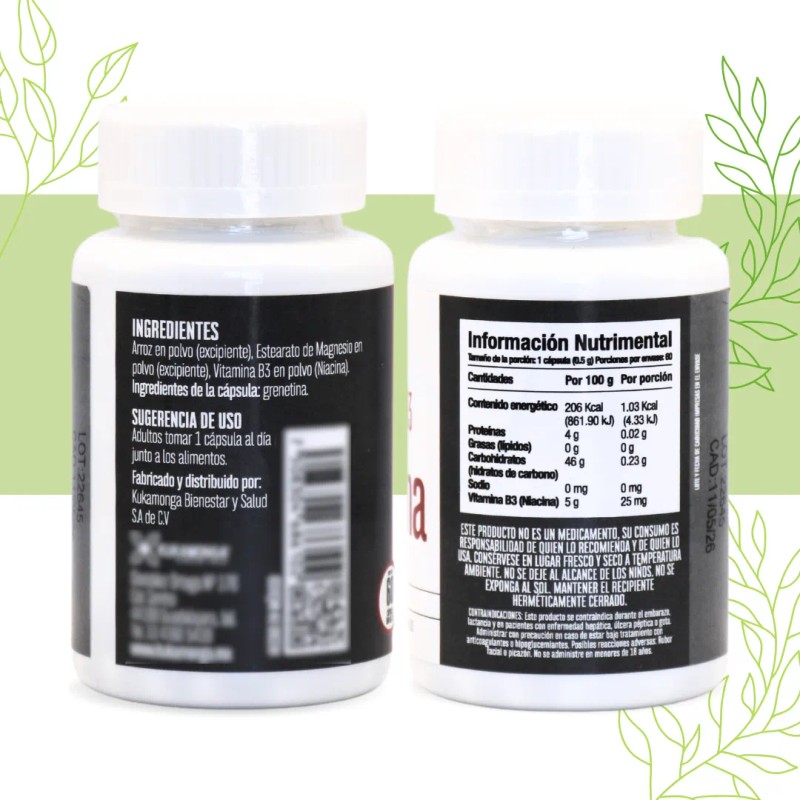 Kit Vitamina B3 Niacina + Castaño De Indias 60 Caps