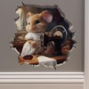 Seamstress Mouse Hole 3D Wall Sticker - Unique Gift Idea
