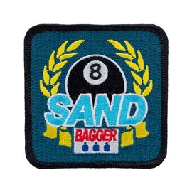 Sandbagger Billiards Patch - 2.75" Embroidered Spoof Pool Patch (Peel & Stick Adhesive)