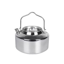 ZLWENA 1.2L Camping Pot Stainless Steel Tea Kettle Outdoor Water Boiler