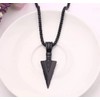 RICHARD-911 Collar Cadena Punta De Flecha Regalo Pareja Color Negro