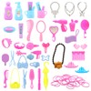 BARWA 43 PCS Doll Accessories Travel Toiletries Clip Bag Crown