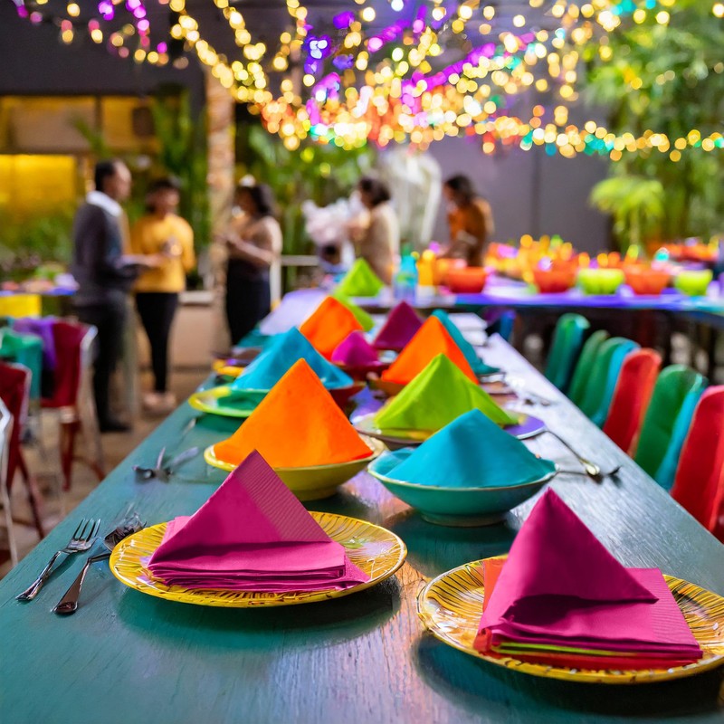 Party Essentials 2-Ply Paper Cocktail Beverage Napkins, Assorted Neon Brights,