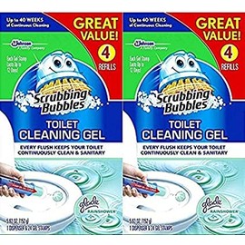 Mega Value Scrubbing Bubbles Toilet Cleaning Gel Fresh, 2 Dispensers, 8 Refills, 48 Gel Stamps, 10.72oz