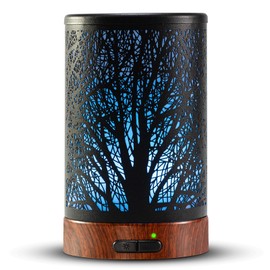 Essential Oil Diffuser - 150ML Metal Aromatherapy Diffuser for Essential Oils with 7 Colors Lights Gifts for Mom Waterless Auto Shut-Off & Ultrasonic Cool Mist Diffuser, Ambience for Home