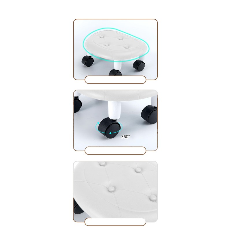 Low Roller Seating PU Surface Plastic Structure Movable Universal Wheels