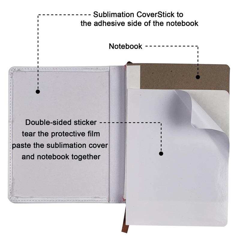 4 Pcs sublimation notebook blank A6 190 Pages sublimation journal