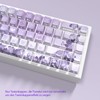 JSJT Purple Rose Theme Side Printed Keycaps, 74 Keys PBT