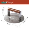 Dr.Camp 7 INCH Stainless Steel Smash,Burger Press,Burger Smasher,Hamburger Press,Patty Smasher,