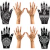 XMASIR Temporary Tattoo Temporary Temporary Template Set, Indian Arabic Hands