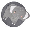 Baby Play Mat Round Cartoon Elephant Pattern Soft Cotton Decoration