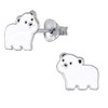 Polar Bear Teddy Earrings - 925 Sterling Silver