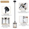 Ejerlya Farmhouse Pendant Light, Rustic White Wood and Metal Cage