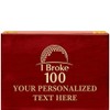 Crown Awards Golf I Broke 100 Rosewood Humidor Gift, Customize