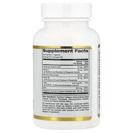 California Gold Nutrition, containing Vitamin B Complex, Folic Acid, Biotin, Pantothenic Acid, and Vitamin B6, 60 Veggie Capsules / California Gold Nutrition (캘리포니아골드뉴트리션), 비타민B 복합체, 엽산, 비오틴, 판토텐산, 비타민B6 함유, 베지 캡슐 60정