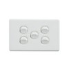4C | Elegant Wall Switch 5 Gang 250V 16A |