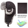 Winter Trapper Hat for Men Women 100% Real Rabbit Fur