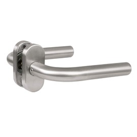 Amig - Door Opener Manilla 4 Inch | Stainless Steel 18/8 | Sliding Door Handle | Electric Door Latch | Mortice Lock Backset 30 mm, Matte Steel