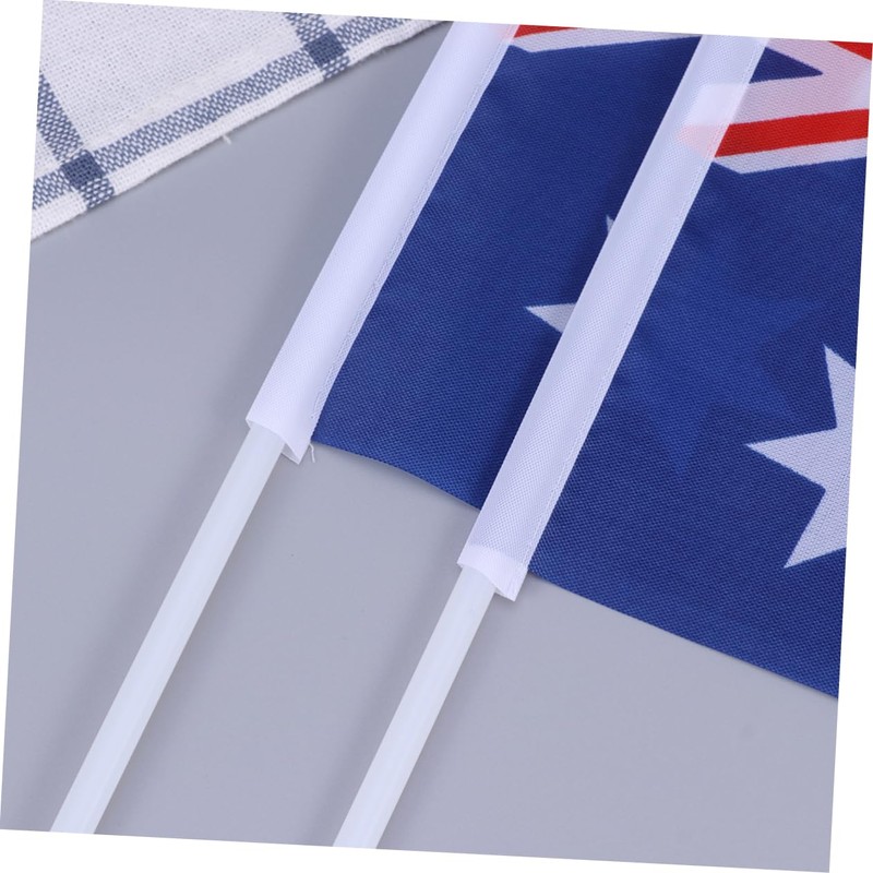 CAXUSD 50Pcs Hand Held Australia Stick Flags Small Country Flags