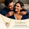 Linawe Women's Gemstone Pendant Necklace, Statement Necklace, Jewellery Set, Stainless