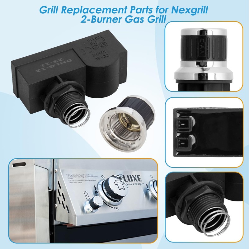 BBQration Grill Igniter for Nexgrill Deluxe 2-Burner 720-0864R 720-0864RA 720-0864BA,