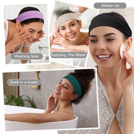 16Pcs Headbands for Women Non Slip - Stylish Sports Hair Bands for Women's Hair - Soft Cotton Cloth Stretchy Headbands for Women for Yoga, Outdoor Exercise Running