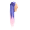 Blue Pink Hair Mannequin Training Head with Holder Hair Styling