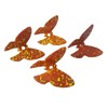 Set of 4 Autumn Speckled Plastic Butterfly Macrame Craft Beads