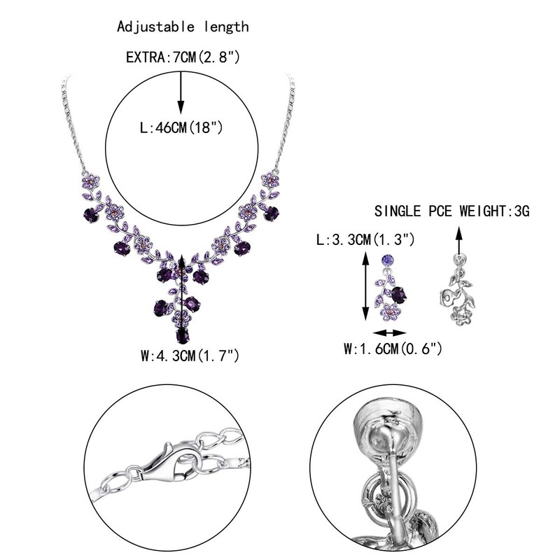 EVER FAITH Mujer Sets de Joyería Cristal Austriaco Bola de