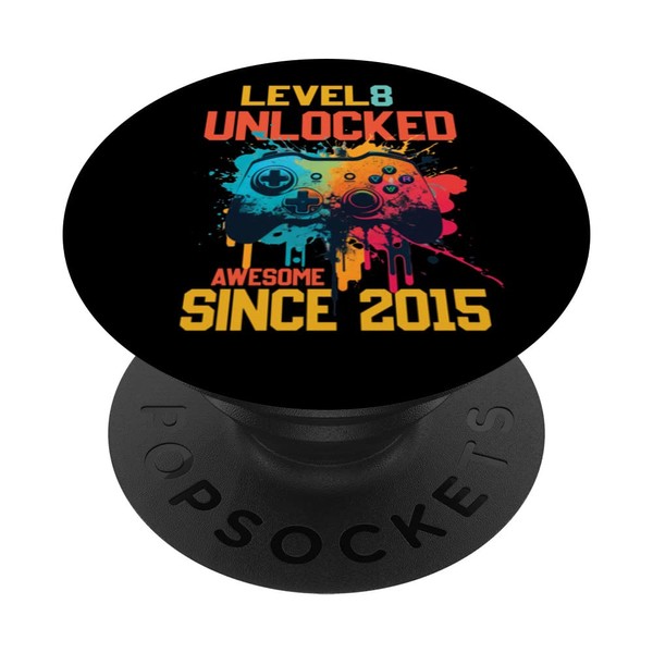 Level 8 Unlocked 8th Birthday 8 Year Old Boy Gamer