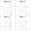Yecaye 3 Pack Shower Door Seal,Shower Door Sweep,Frameless Glass Seal