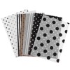 80 Sheets Black and White Wrapping Paper Kraft Black and