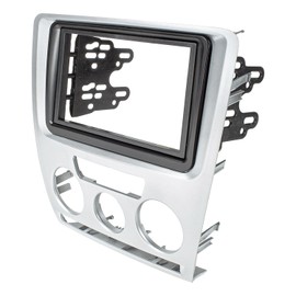 tomzz Audio 2450-028 Double DIN Radio Faceplate Compatible with Skoda Octavia 1Z Facelift Man. Klima Version 1 Silver/Black