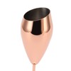 2pcs Copper Champagne Flutes Set Sturdy Thick Bottom Stainless Steel