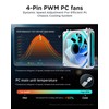 AsiaHorse COSMIQ 120mm Case Fan, Infinity Mirror FDB Reverse Fan