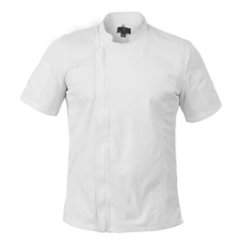 Chef Code Zip Front Cool Breeze Chef Coat (White, Medium)