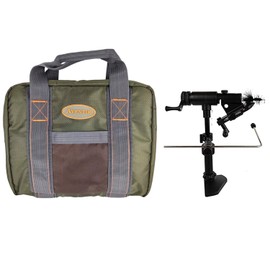 Riverruns Quality Rotary Fly Tying Vise Fly Tying Tools Fly Tying Materials (II Generation Rotary Fly Tying Vise with Fly Tying Bag)