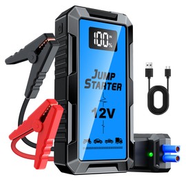 8000A Car Battery Jump Starter Box with Jumper Cables, 12V Car Jump Starter Portable (All Gas,up to 10.0L Diesel) Portable Lithium Jump Box Rechargeable, Reverse Polarity Protection