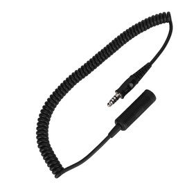 U92A U to U174 U Male to Female Helicopter Headphone Extension Cable Elastic Scalability Coiling Cord Cable for Helicopter Radio Headsets