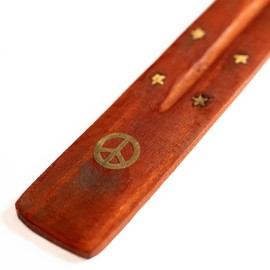 Chinchilla® Wooden Incense Stick Holder Peace | Relaxed Smoking in Stylish Design | Practical Smoking Aid for Your Quiet Oasis | Handmade from Natural Materials