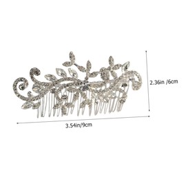 BIUDECO Rhinestone Hair Comb for Brides Sparkling Decorative Bridal Hair Jewelry Lightweight and Durable for Weddings and Special Occasions