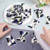 GOMAKERER 26 Pcs Chenille Letter Patches, Letter with Cow Print