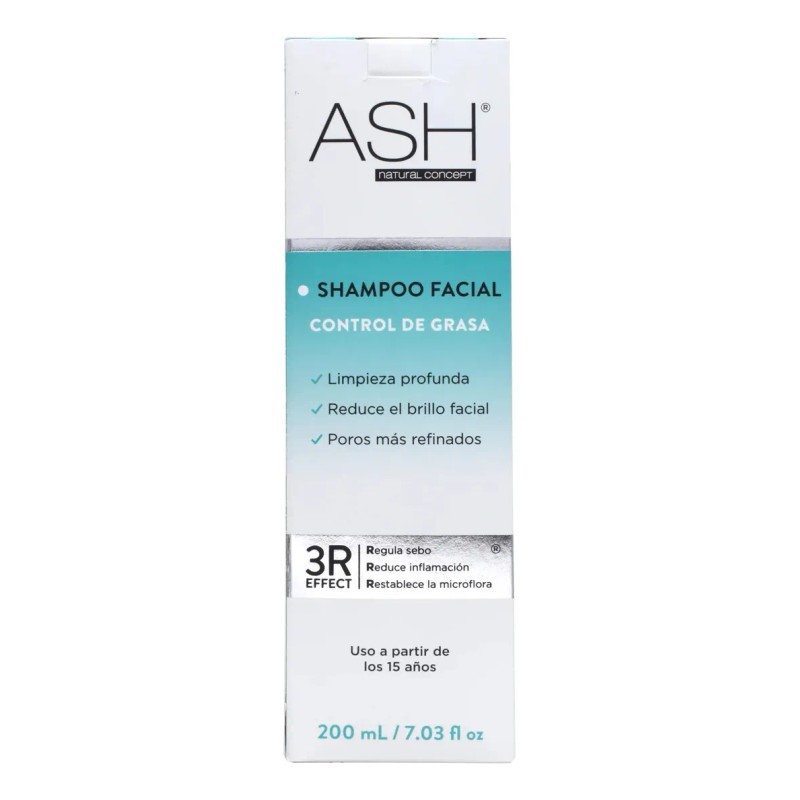 Ash Shampoo Facial Control De Grasa 200ml 15+ Normal A