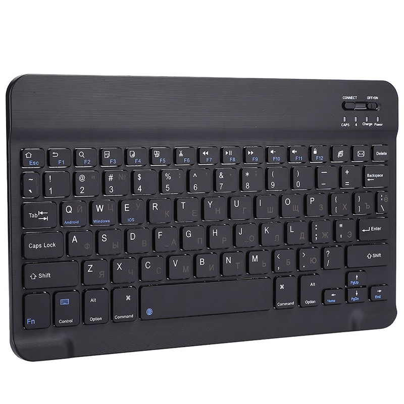 Russian 10.1" Slim Ultra Wide Wireless 80‑key Keyboard Bluetooth 3.0