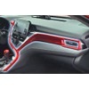 HANSTRONG GEAR 2PCS ABS Red Color Interior Front Dashboard Center